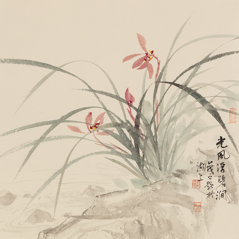 Bright breeze floating in the green stream - 12.99 x 12.6" - Sigurai