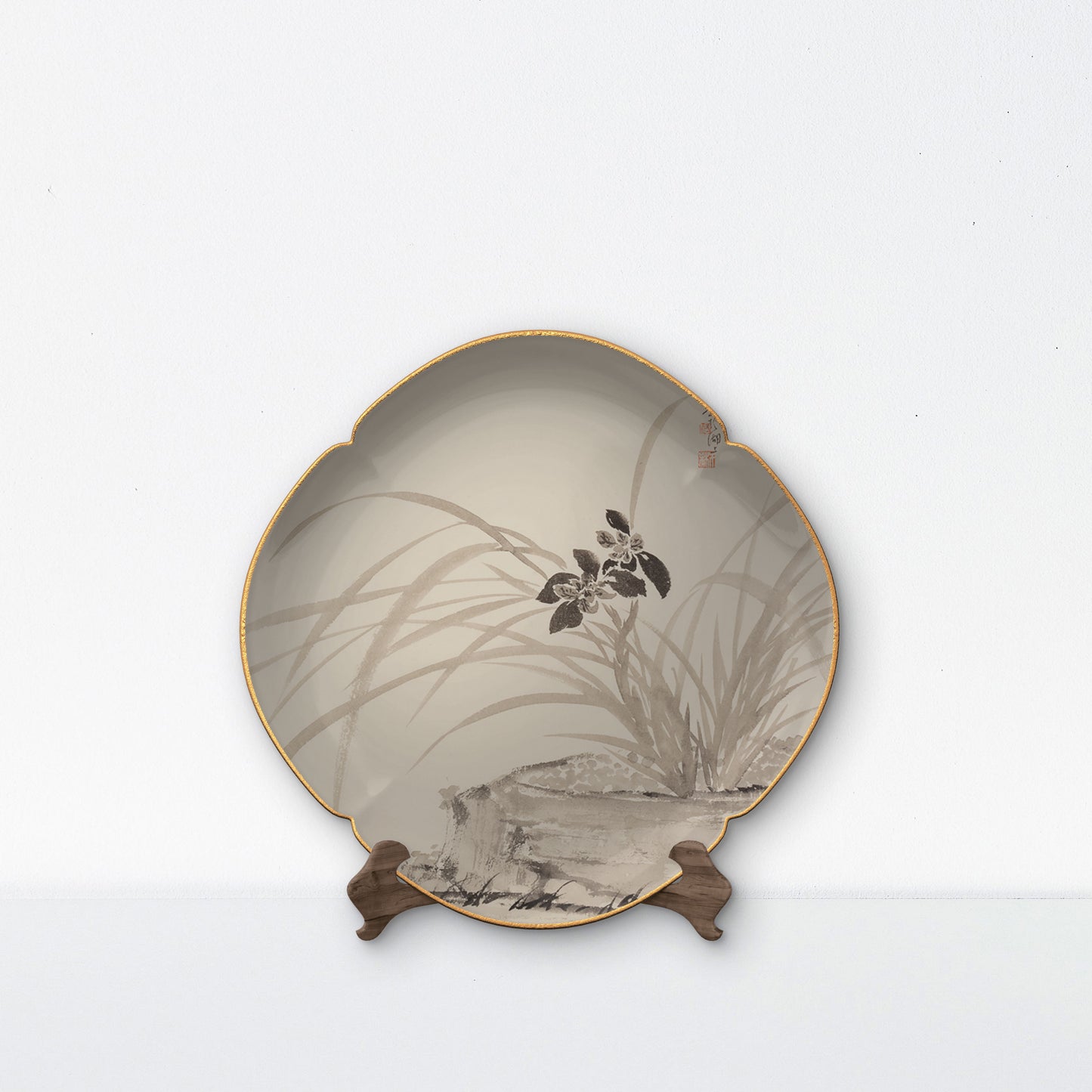 1-Piece Dinnerware Set, Side Plate, Patterned/Beige - SIGURAI
