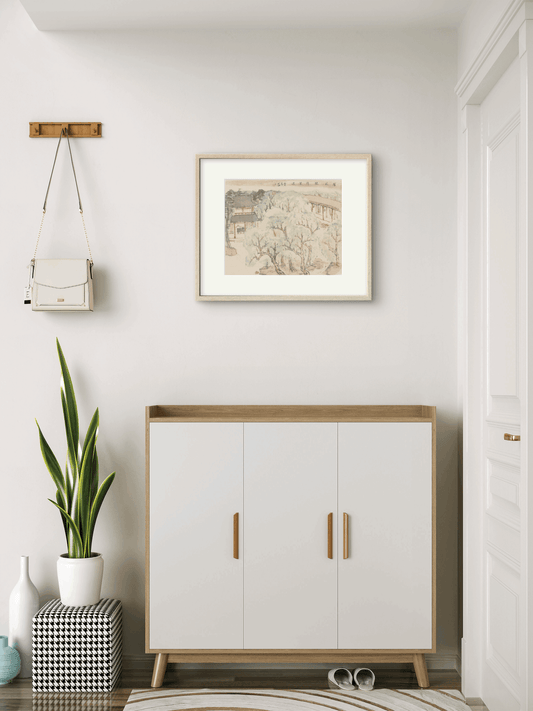 Pear Blossom Courtyard - 12.99 x 12.6" - Sigurai