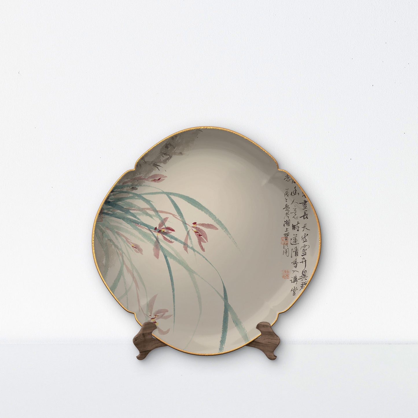These plates are made of premium porcelain, a type of premium unleaded ceramic, chip-resistant, and more sturdy than stoneware.