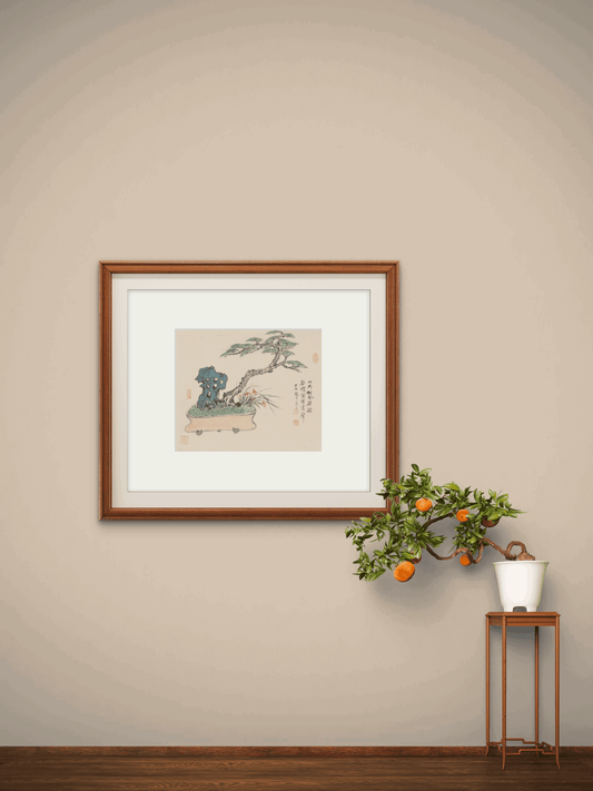 Bonsai and Orchids: Serene Beauty - 10.24 x 9.06" - Sigurai