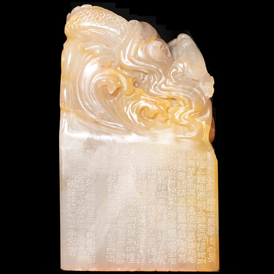 Hand-carved Laotian yellow stone seals from China