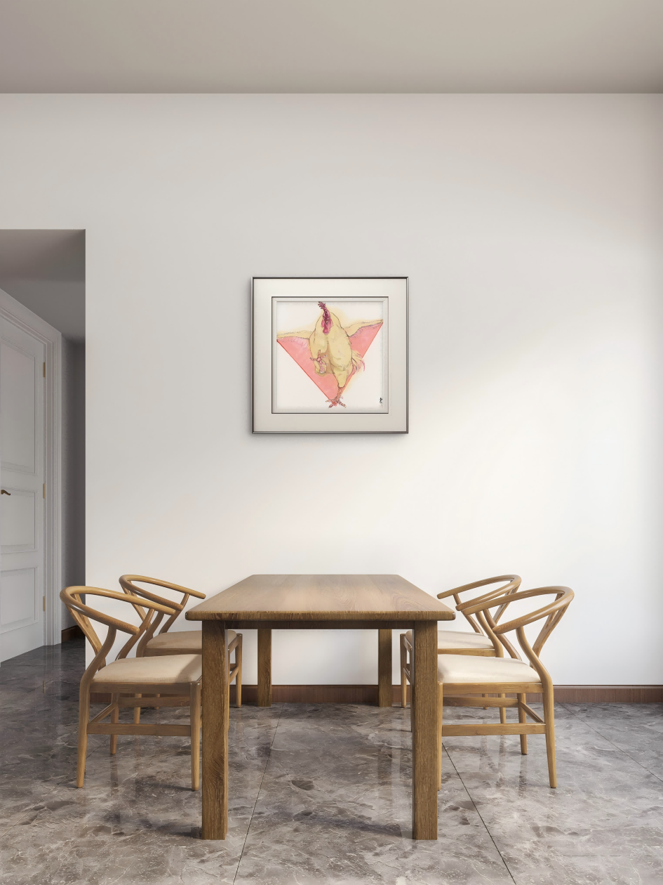 Modern simple animal rooster restaurant decorative painting