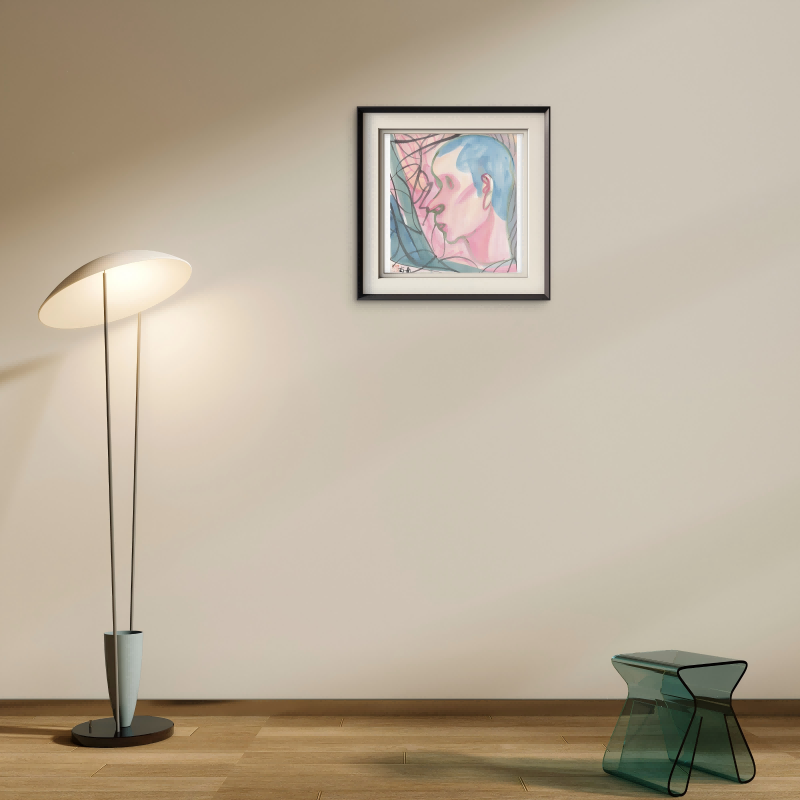 Romantic Hand-painted Original Self-portrait wall art