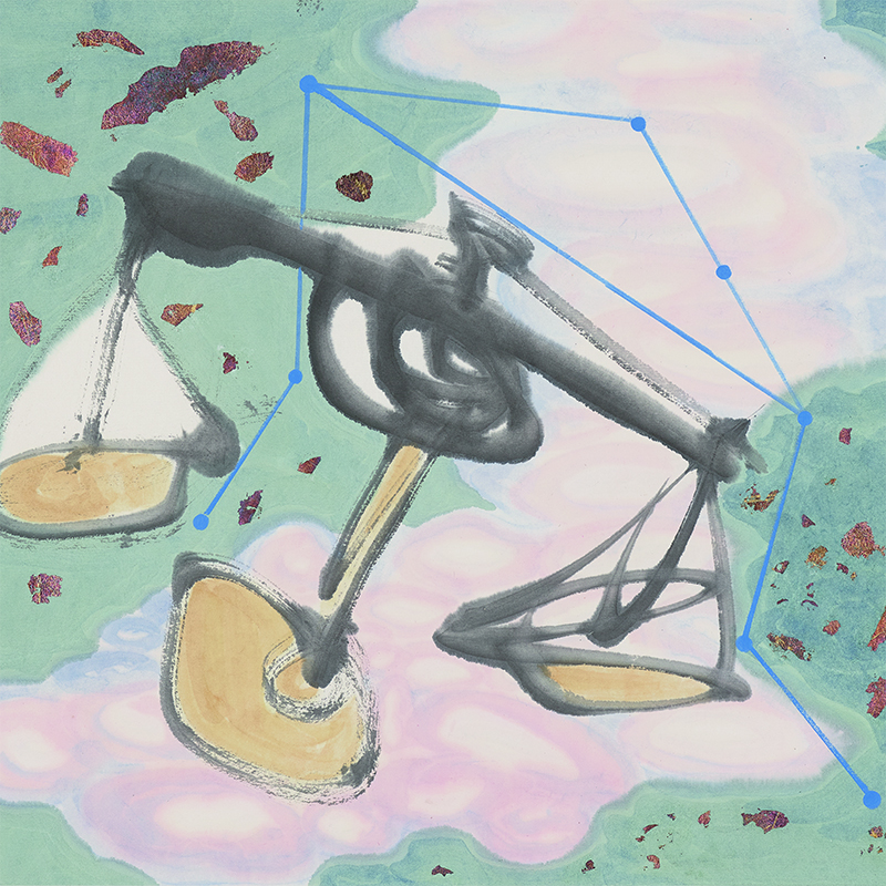 Constellation Series Libra Scales Wall Art