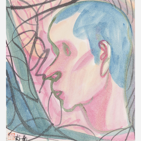 Romantic Hand-painted Original Self-portrait wall art painting