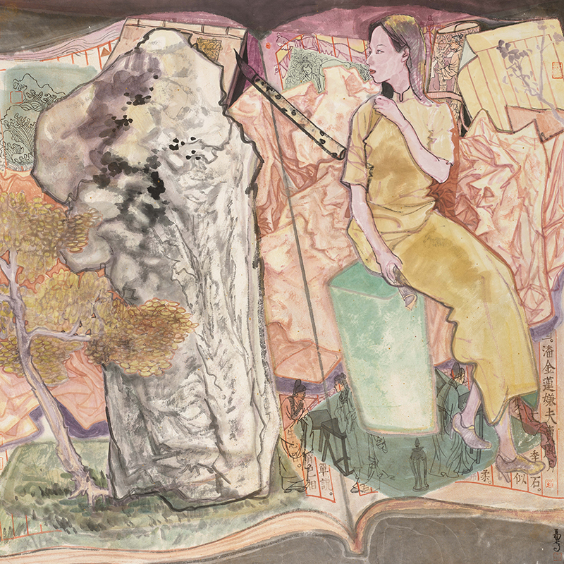 Modern simple Chinese classical woman decorative painting home