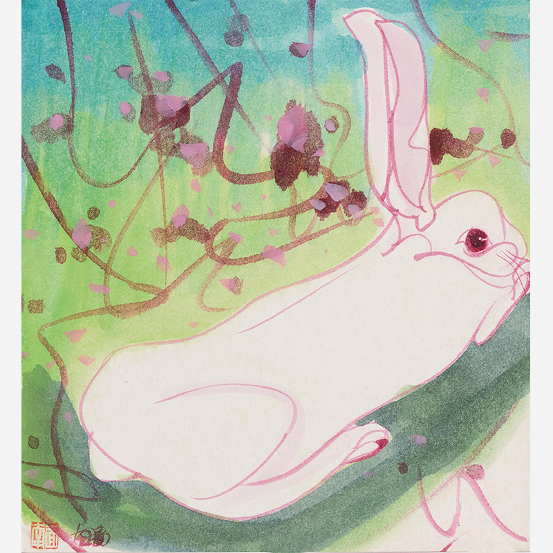 Wandering Rabbit Canvas Wall Art - Sigurai