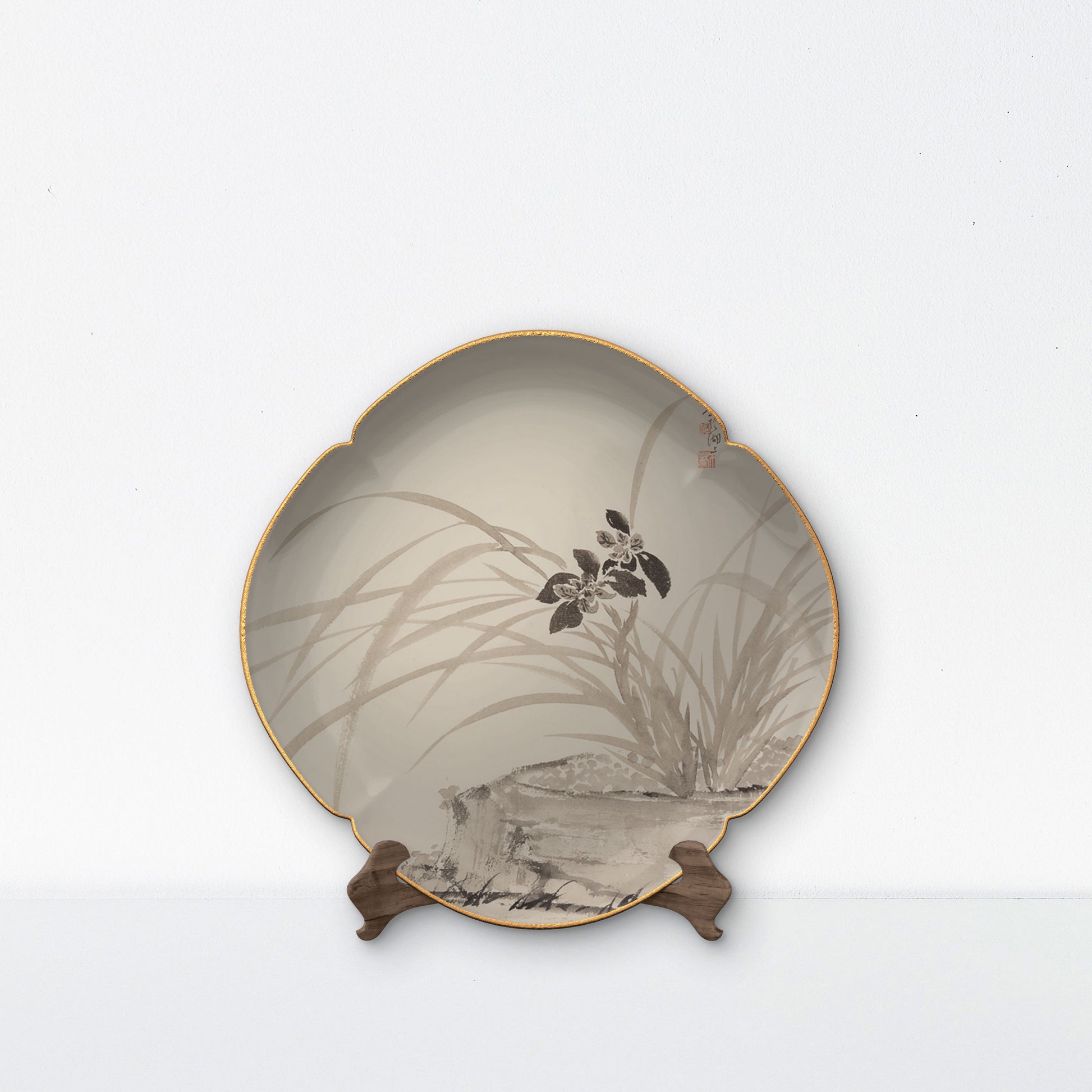 1-Piece Dinnerware Set, Side Plate, Patterned/Beige - SIGURAI