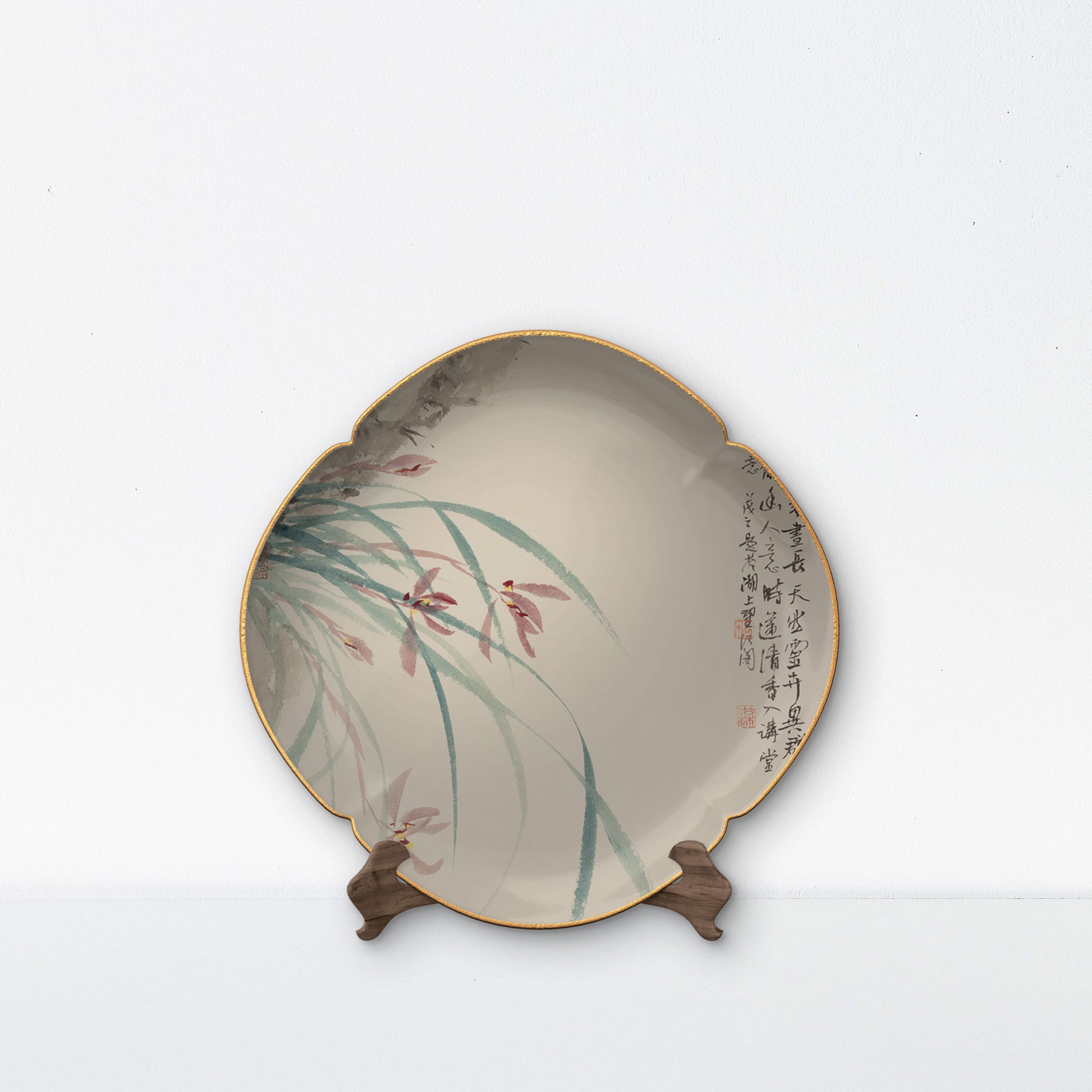 These plates are made of premium porcelain, a type of premium unleaded ceramic, chip-resistant, and more sturdy than stoneware.