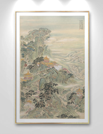 Painting of the Fairyland of Penglai | 50.39×31.5"
