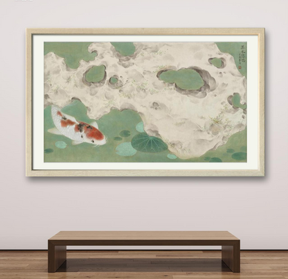 Carp Swimming In Water - 18.9 x 31.5" - Sigurai