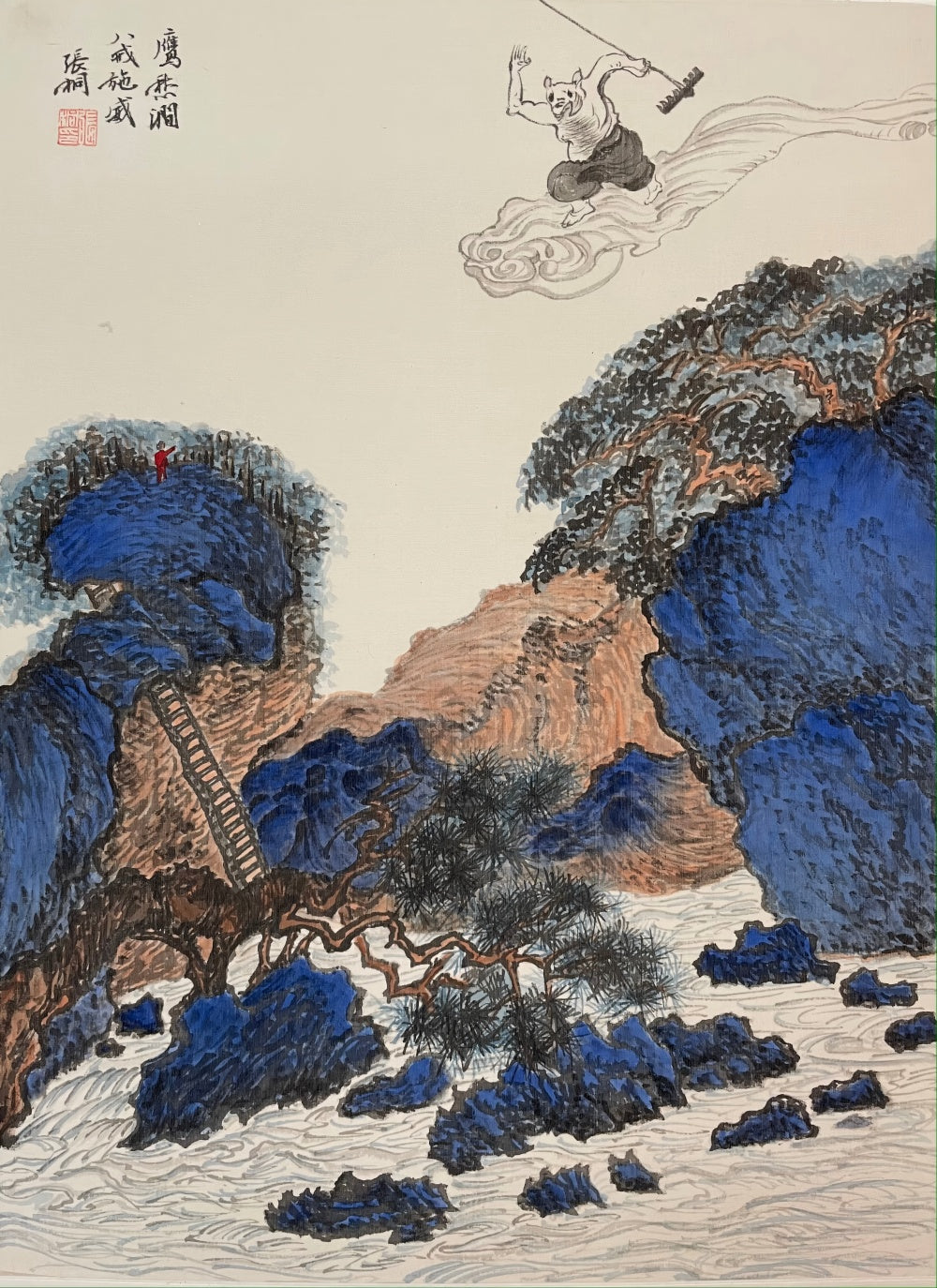 The Chinese mythology of Journey to the West tells the story of the battle between Monkey King Sun Wukong, Sha Wujing, Zhu Bajie, and Tang Monk, four masters and apprentices, against demons.