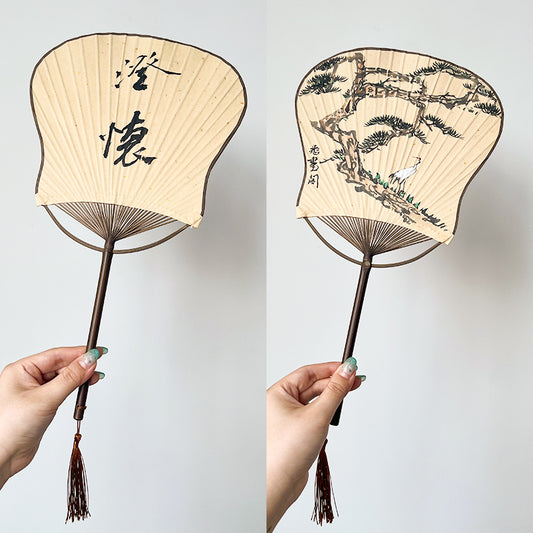 Paper Hand Fan Multicolor Bamboo Folding Fans Handheld Chinese Decorative for Wedding Bridal Church Dancing Home Craft  Decoration Party Summer