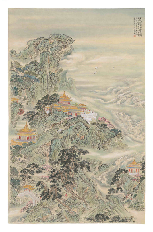 Painting of the Fairyland of Penglai | 50.39×31.5"