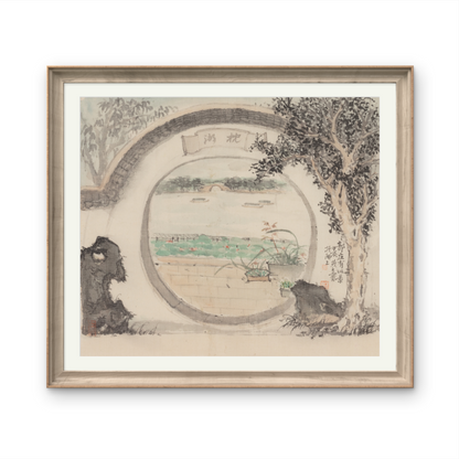 Asian-themed landscape paintings