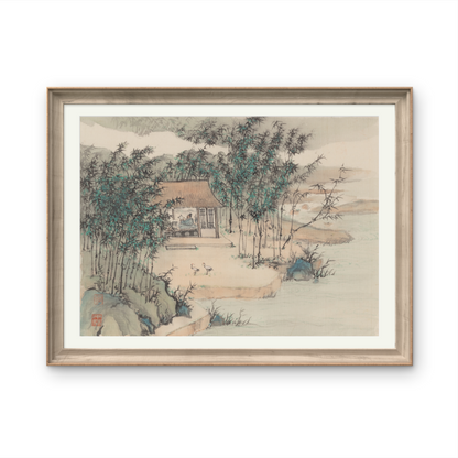 Asian-themed landscape paintings