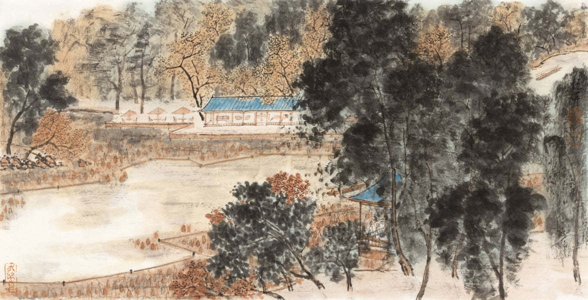 Autumn scenery of West Lake in Hangzhou, China