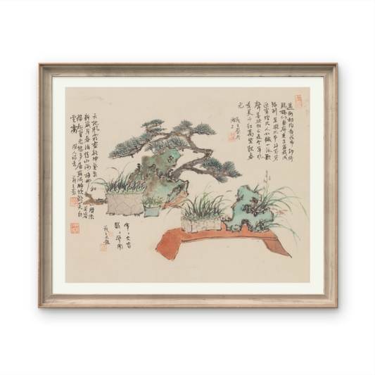 Small-sized landscape paintings with an Oriental/Asian theme