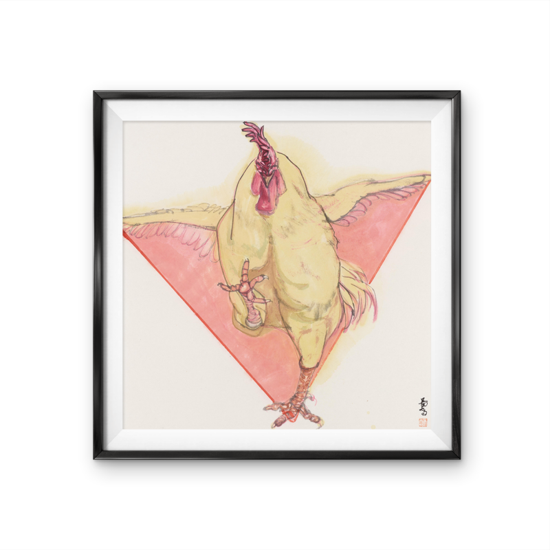 Modern simple animal rooster restaurant decorative painting
