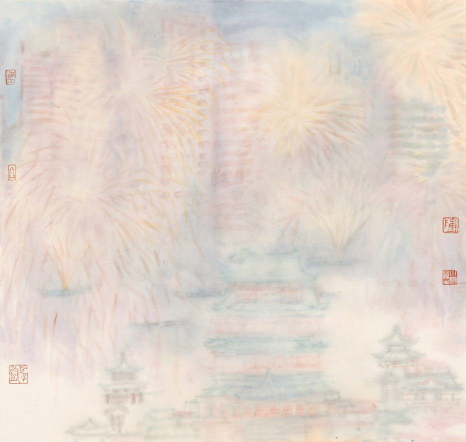Sigurai Dreamy Pastel-Tone Cityscape | Impressionist Pastel Hand-Painted