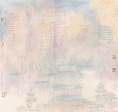 Sigurai Dreamy Pastel-Tone Cityscape | Impressionist Pastel Hand-Painted