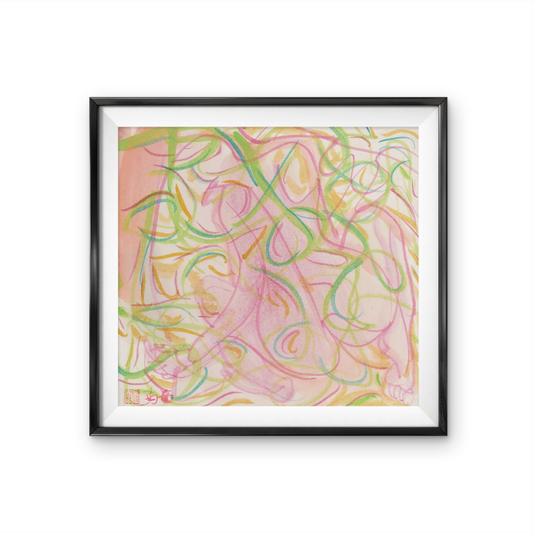 Freestyle Abstract Color and Line Painting for Sale