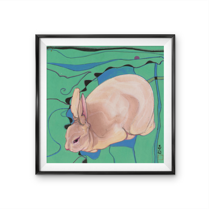 Sigurai sells modern home green rabbit decorative paintings