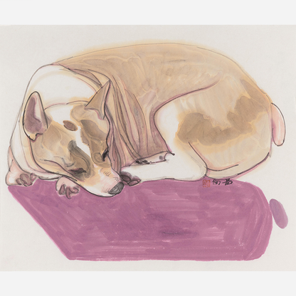 Pop Personalized Yellow Dog Bathroom Canvas Art​