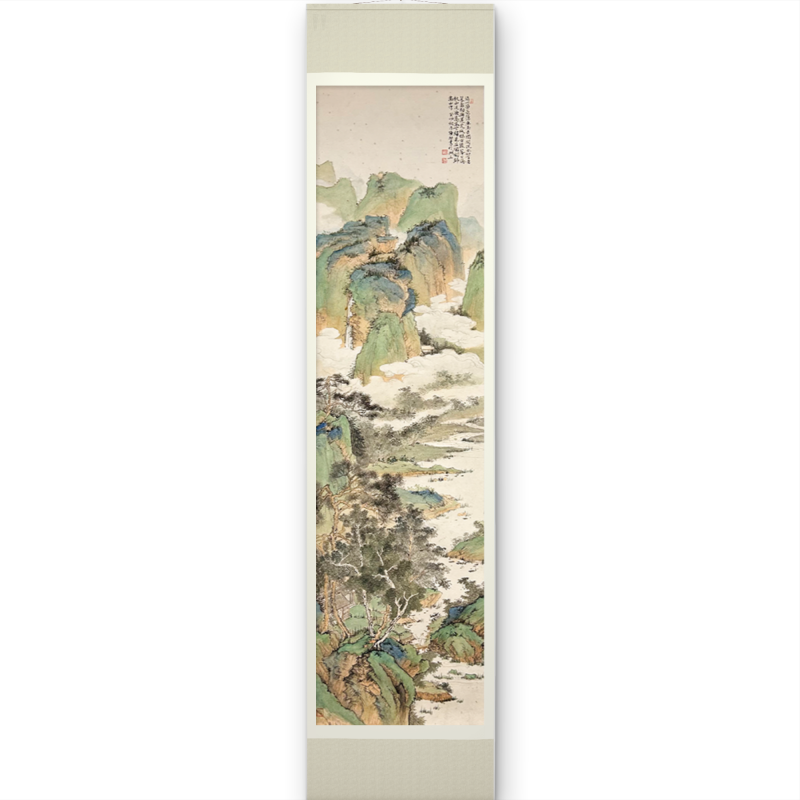 Artist Chen Xu interprets this style with exquisite technique, enriching the charm of traditional Chinese landscape painting through the interplay of meticulous brushwork and ink.