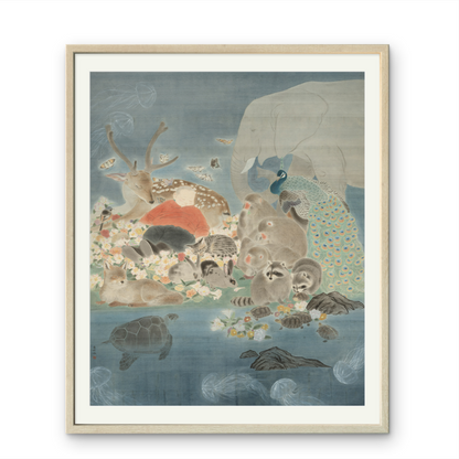 Large-format Asian-themed animal wall art