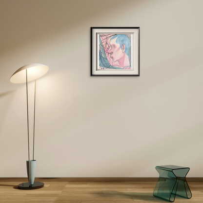 Romantic Hand-painted Original Self-portrait wall art 
