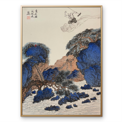 The Chinese mythology of Journey to the West tells the story of the battle between Monkey King Sun Wukong, Sha Wujing, Zhu Bajie, and Tang Monk, four masters and apprentices, against demons.