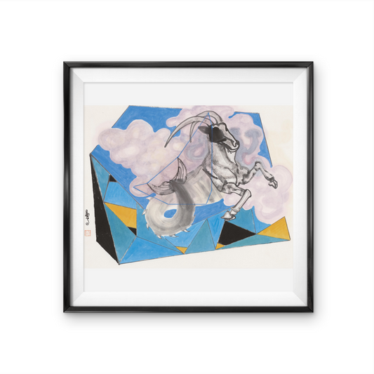 Leaping Sheep Aries Wall Art Paintings & Canvas Prints - Zodiac Sign Art