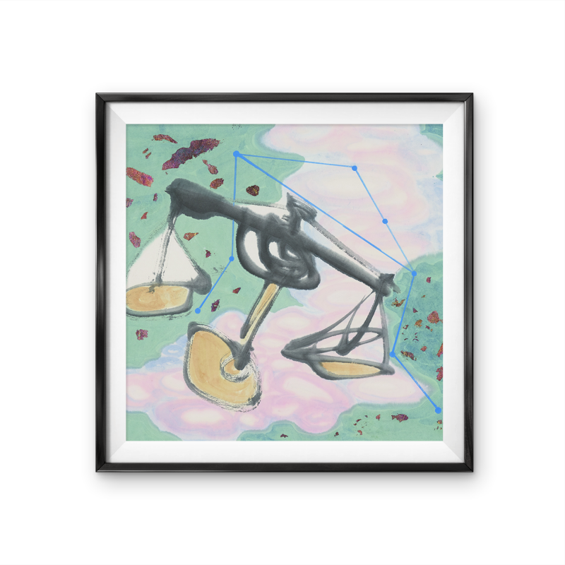 Constellation Series - Libra Scales Wall Art 