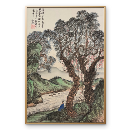 Chinese Painting, Hanging Painting, Calligraphy, Flowers, Birds, and Landscapes, Fine Brushwork Ink Wash Painting