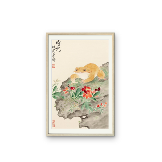 Asian-themed toad decorative painting