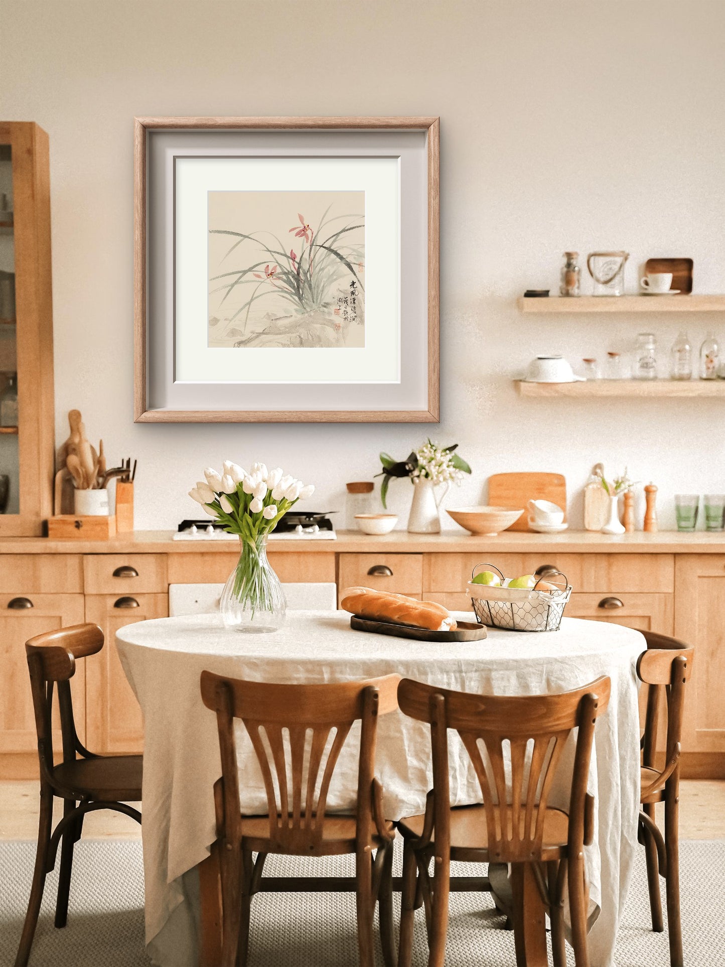 Chinese Traditional Meticulous Orchid Wall Art Painting