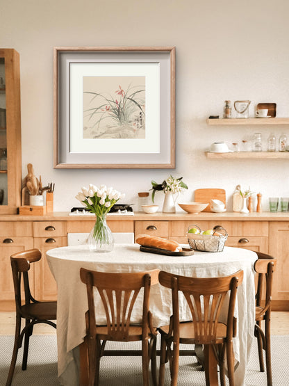 Chinese Traditional Meticulous Orchid Wall Art Painting