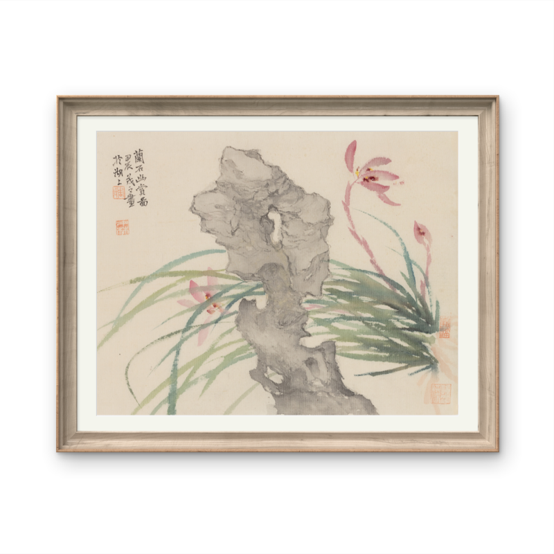 Small-sized ink landscape paintings with an Oriental/Asian theme