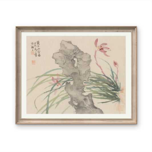 Small-sized ink landscape paintings with an Oriental/Asian theme