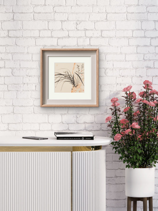 Beautiful silk scroll orchid paintings for Asian wall decorations