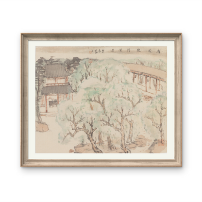 Small-sized ink landscape paintings with an Oriental/Asian theme