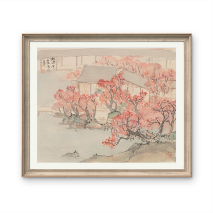 Small-sized ink landscape paintings with an Oriental / Asian theme