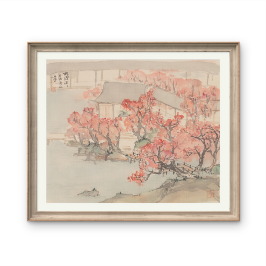 Small-sized ink landscape paintings with an Oriental / Asian theme