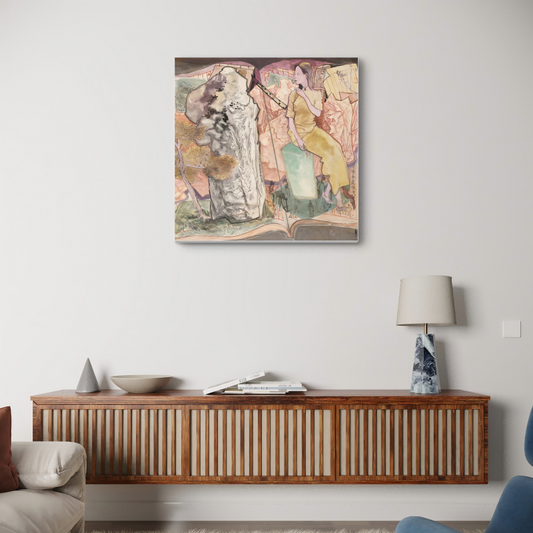 Modern simple Chinese classical woman decorative painting