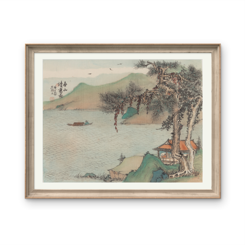 Small-sized landscape paintings with an Oriental/Asian theme
