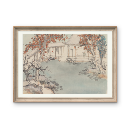 Small-sized landscape paintings with an Oriental/Asian theme