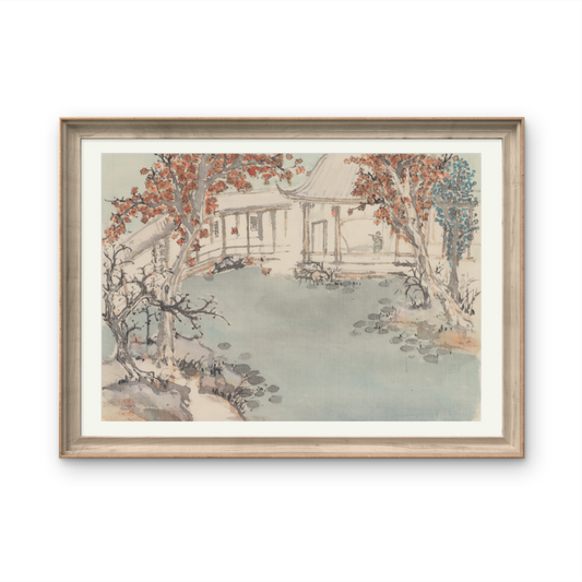 Small-sized landscape paintings with an Oriental/Asian theme