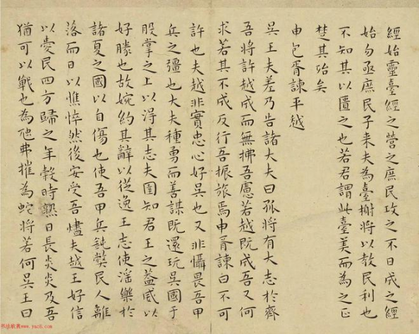 Wang Chong's Small Regular Script
